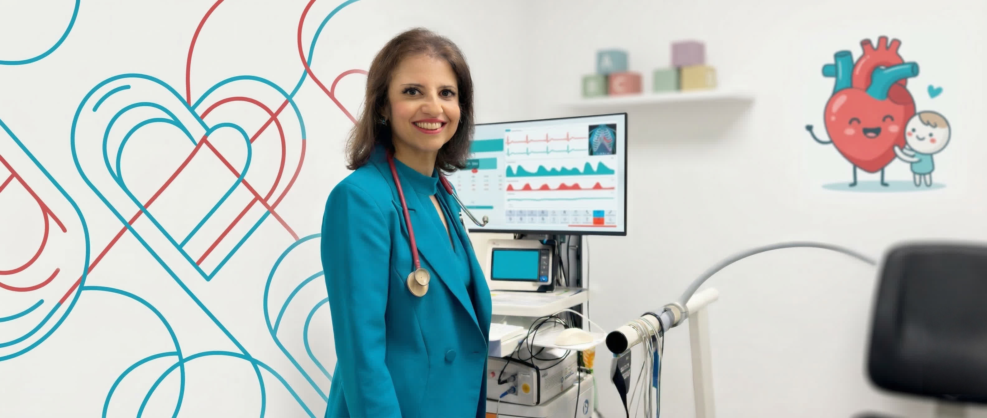 Dr Nitha Naqvi in her child-friendly cardiology practice